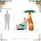 Glitzhome® 6ft. LED Lighted Santa Under Coconut Tree Inflatable Décor
